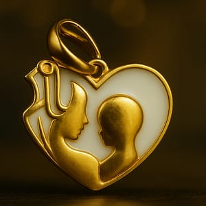 Breastmilk Mother and baby Heart Pendant